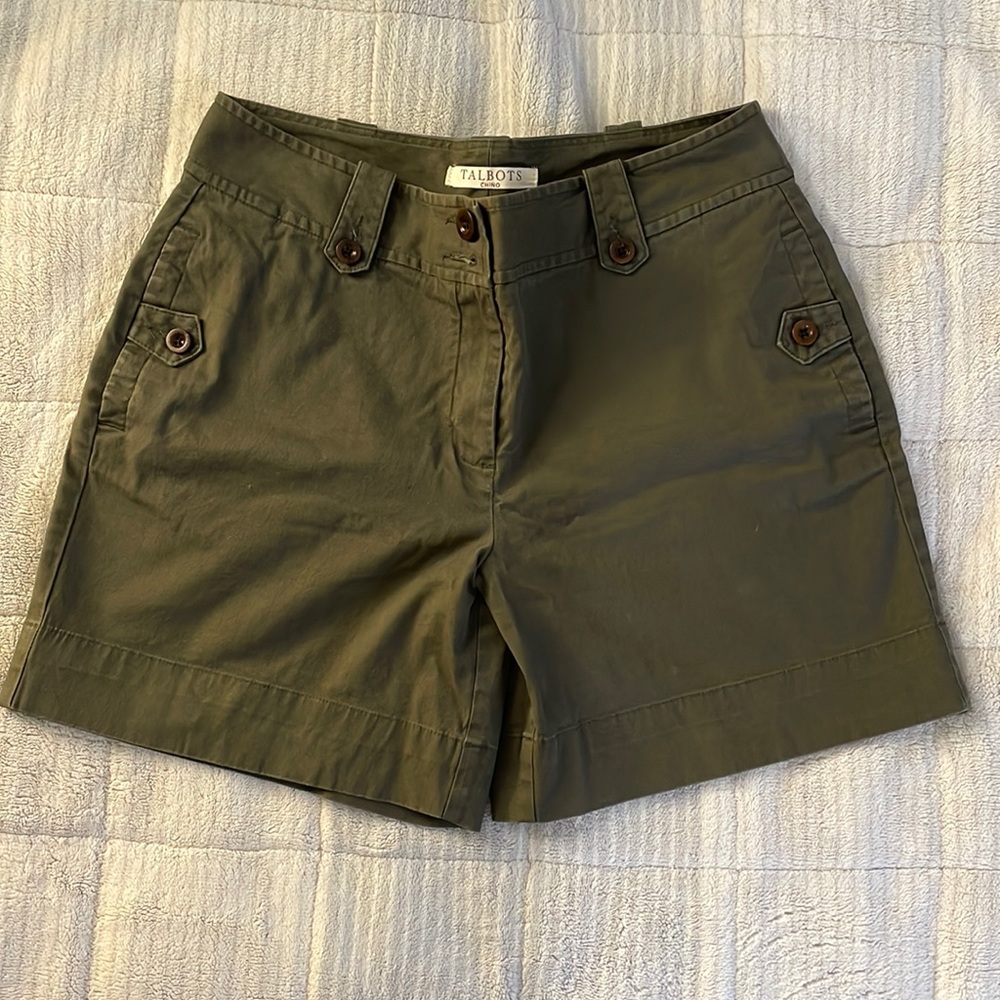 Talbots army green shorts!!